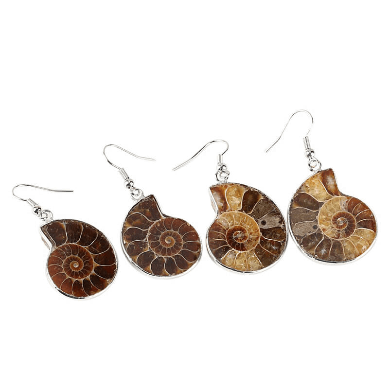 Natural Conch Fossil Earrings Vintage Crystal Earrings Wholesale