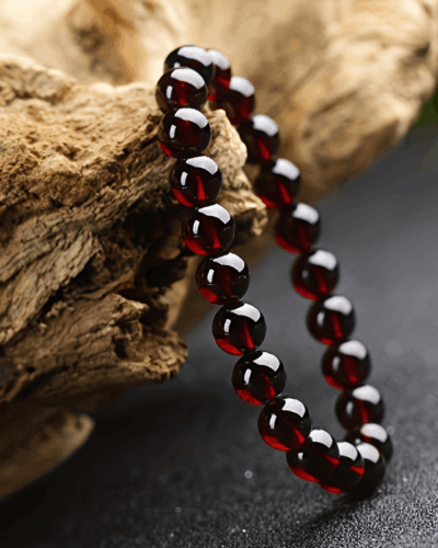 Antique Garnet Bead Bracelet Healing Birthstone