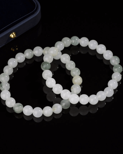 Stackable Healing Ice Jade Bracelet for Women