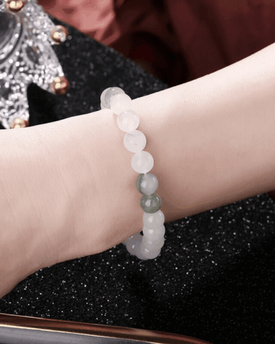 Stackable Healing Ice Jade Bracelet for Women