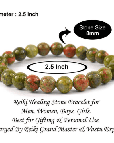 Natural Unakite Crystal Bracelet 8mm for Men and Women Wholesale
