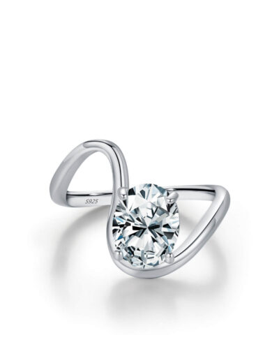 Niche Style 925 Sterling Silver Cubic Zirconia Ring-a