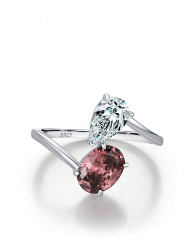 Niche Style 925 Sterling Silver Cubic Zirconia Ring-d