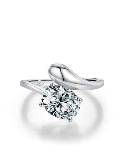 Niche Style 925 Sterling Silver Cubic Zirconia Ring-c