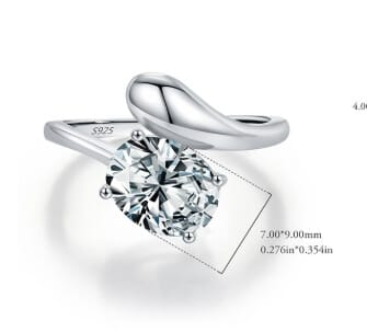 Niche Style 925 Sterling Silver Cubic Zirconia Ring size 1