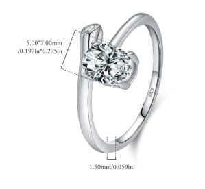 Niche Style 925 Sterling Silver Cubic Zirconia Ring size 3