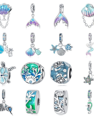 Ocean Theme 925 Sterling Silver Seashell Pendant Wholesale show