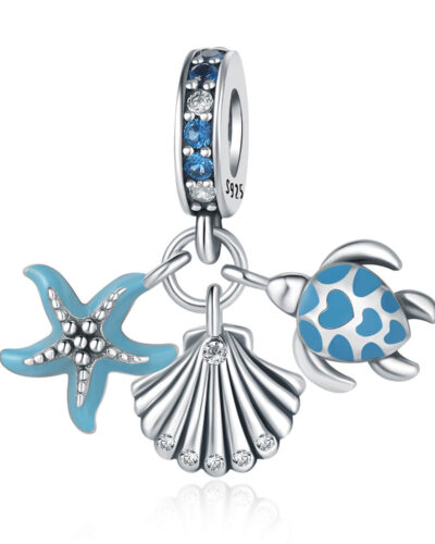 Ocean Theme 925 Sterling Silver Seashell Pendant Wholesale B