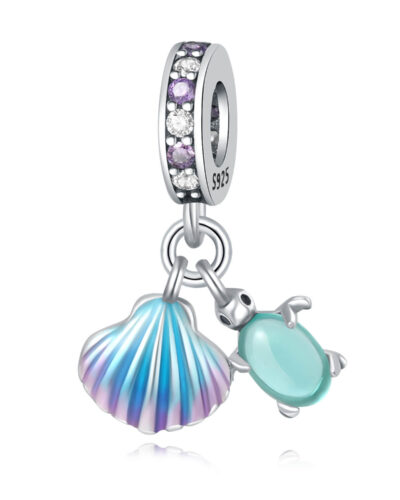 Ocean Theme 925 Sterling Silver Seashell Pendant Wholesale C