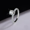 Oval Cut Moissanite Rings with 925 Sterling Silver