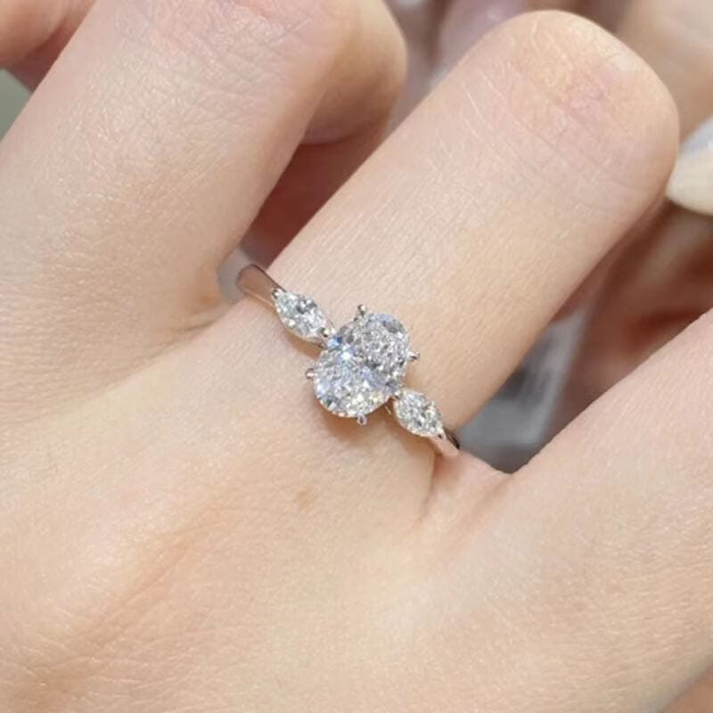 Oval Moissanite Engagement Ring Bulk