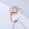 Pink Rose Quartz Ring Crystal Wedding Ring for Women Wholesale