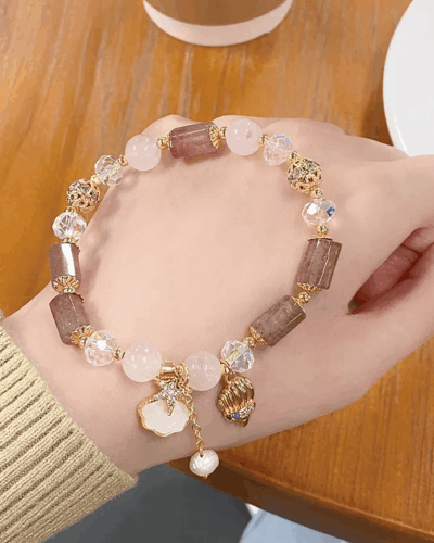 Purple Amethyst Healing Bracelet Strawberry Quartz Bracelet Wholesale