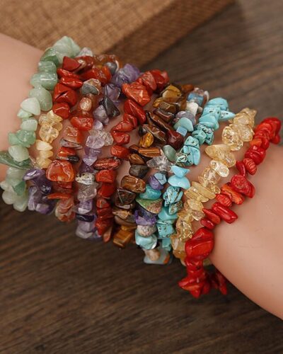 Irregular Healing Real Crystal Chip Bracelets Bulk