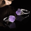 Raw Lavender Amethyst Crystal Ring Adjustable Ring for Women Wholesale