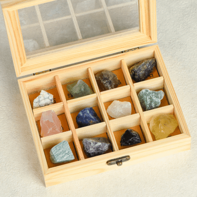 12Pcs Storage Box for Crystals and Stones Gift Box