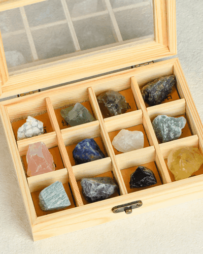 12Pcs Storage Box for Crystals and Stones Gift Box