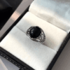 Real Black Obsidian Ring Crystal Ring for Women and Men Wholesale