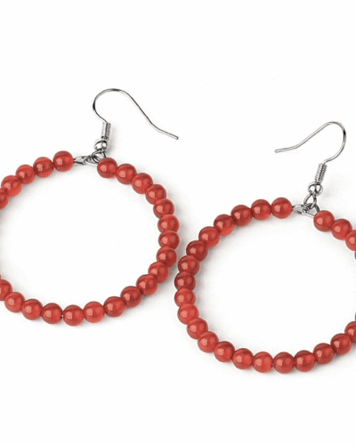 Large Chic Crystal Earrings Bead Hoops for Women Wholesale