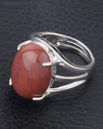 4-Prong Natural Crystal Wedding Rings for Women Wholesale