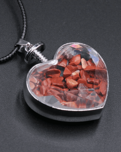 Simple Heart Citrine Crystal Necklace Chip Stones Pendant Wholesale