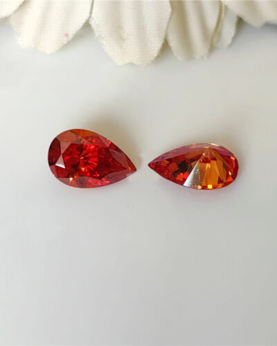 Red Pear Cut Moissanite Loose Stones Wholesale
