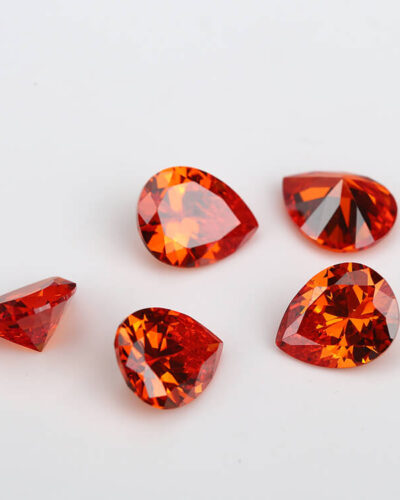 Red Pear Cut Moissanite Loose Stones Wholesale