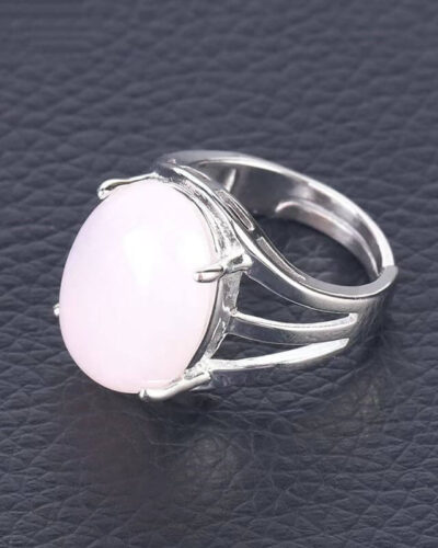 4-Prong Natural Crystal Wedding Rings for Women Wholesale