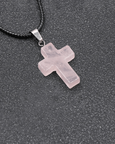 2cm Large Crystal Cross Necklace Unisex Wholesale