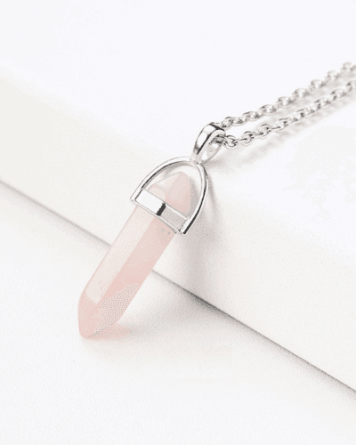 Rose Quartz Necklace Genuine Crystal Pendant for Women and Men Bulk