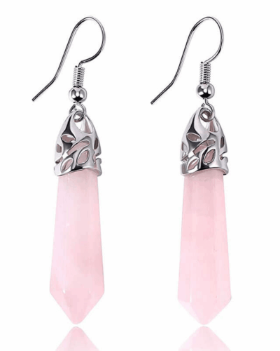 Hexagonal Crystal Dangle Earrings Chakra Healing Earring Wholesale