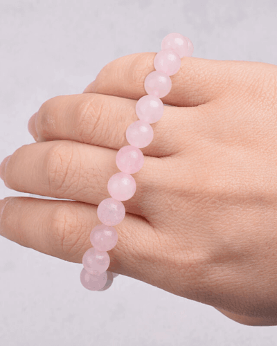 Women's Healing Pink Rose Quartz Bracelet for Love