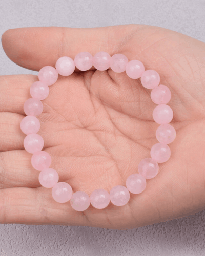 Women's Healing Pink Rose Quartz Bracelet for Love