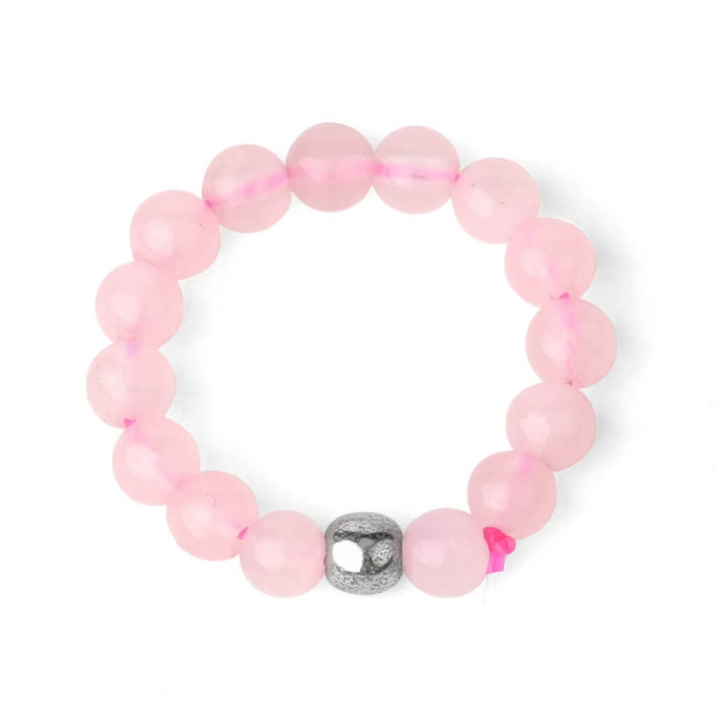 4mm Natural Crystal Bead Rings Adjustable Elastic Ring Unisex Bulk