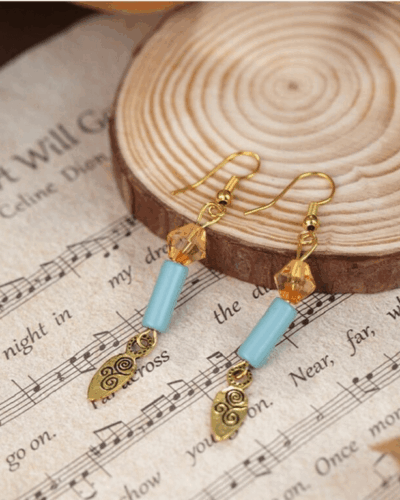 Long Crystal Drop Earrings Silver and Gold Earring and Necklace Set Bulk