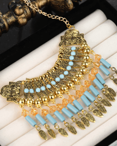 Long Crystal Drop Earrings Silver and Gold Earring and Necklace Set Bulk