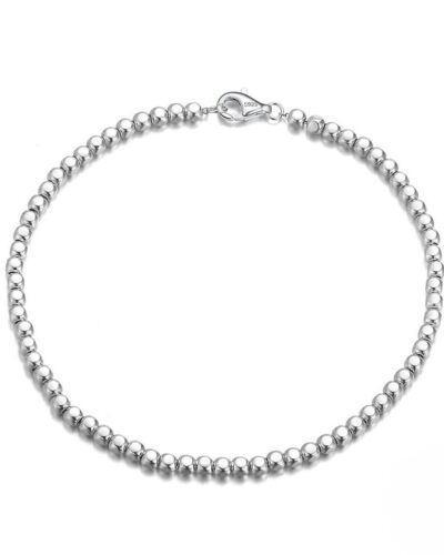 Simple Gold Plated 925 Sterling Silver Ball Beads Bracelet