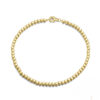 Simple Gold Plated 925 Sterling Silver Ball Beads Bracelet gold