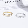 Simple Heart Shaped Sterling Silver Rings Wholesale show
