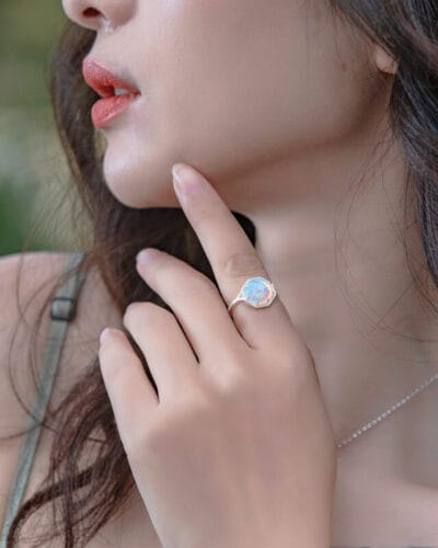 Simple Style 925 Sterling Silver Opal Necklace Wholesale 1