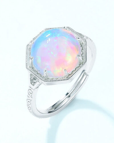 Simple Style 925 Sterling Silver Opal ring Wholesale