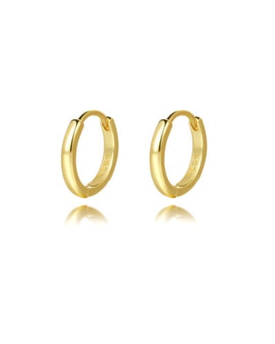 Simple Women's Sterling Silver Hoop Earrings Bulk 9mm