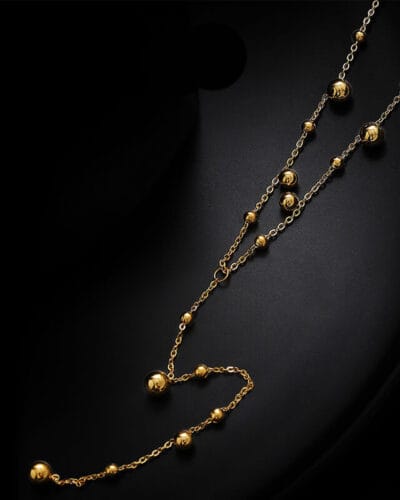 Simple Y Shape Stainless Steel Bead Chains Wholesale Tassel 2