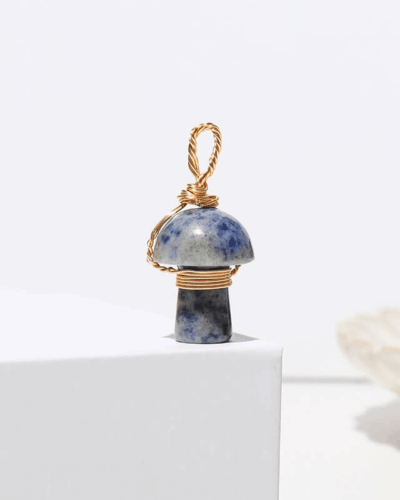 Colorful Mushroom Crystal Pendant Chain Healing Crystal Pendant Bulk