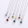 Solitaire Moissanite Necklace with Cable Chain Plating Inlay