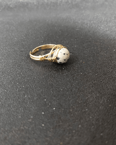 Genuine Black Agate Ring Simple Crystal Ring Wholesale