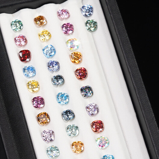 Square Brilliant Cut Colorful Moissanite Loose Stones - immagine 4