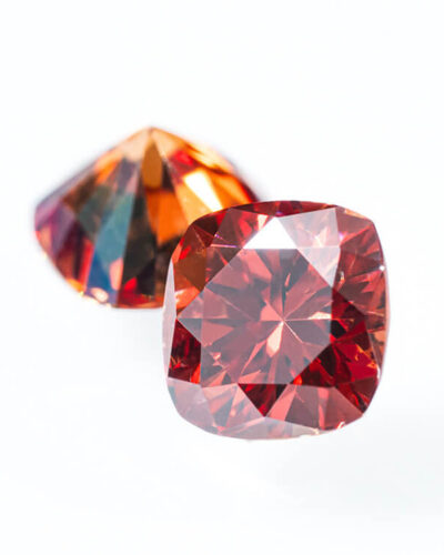 Square Brilliant Cut Red Moissanite Loose Stones