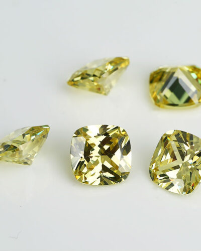 Square Brilliant Cut Yellow Moissanite Loose Stones