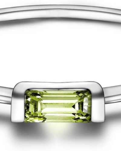 Square Gemstone Sterling Silver Birthstone Rings Bulk august